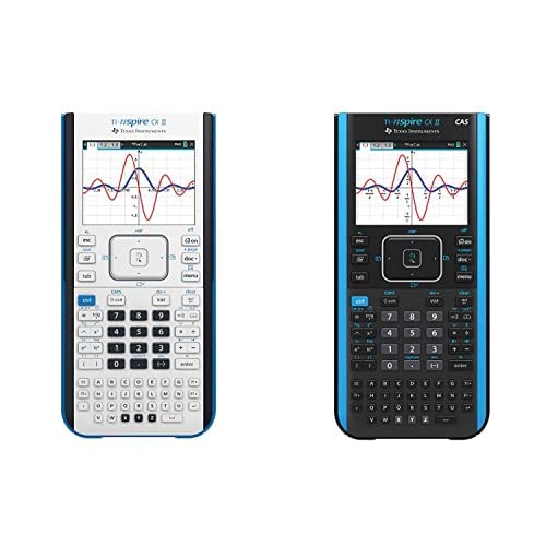 Texas Instruments TI-Nspire CX II Color Graphing Calculator with Student Software (PC/Mac) & TI-Nspire CX II CAS Color Graphing Calculator with Student Software (PC/Mac)