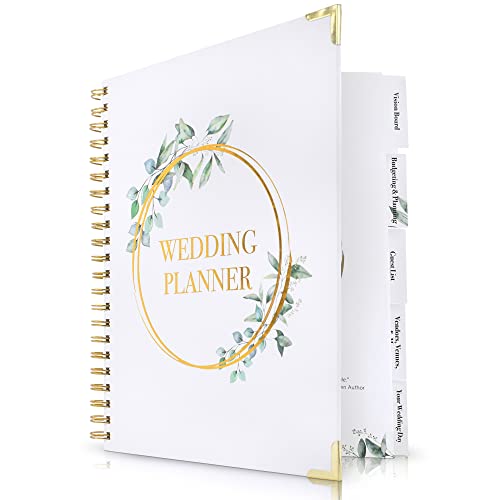 Beautiful Wedding Planner Book and Organizer – Enhance Excitement and Makes Your Countdown Planning Easy – Unique Engagement Gift for Newly Engaged Couples, Future Brides and Grooms