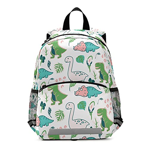 Cute Dino Animal Toddler Backpack for Boys Girls Preschool Bag with Safety Leash
