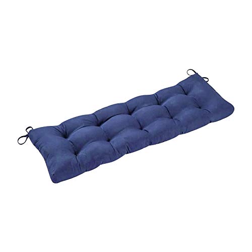 Atezch_ Indoor Outdoor Bench Cushion Swing Cushion 51″ Patio Loveseat Cushion Soft Thick and Comfy Swing Chair Replacement Seat Pads Cushion for Lounger Garden Furniture Patio Lounger Bench (Navy)