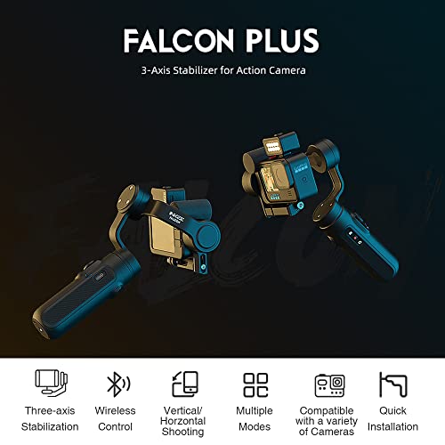 INKEE Falcon Plus Action Cameras Gimbal Stabilizer, Compatible with GoPro 11/10/9/8/7/6/5 Osmo Action Insta 360, GoPro Media Mode 9H Battery Life Wireless Control USB-C Universal Charging | The Storepaperoomates Retail Market - Fast Affordable Shopping