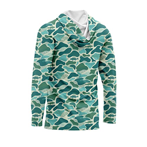 Southern Fin Apparel Performance Fishing Hoodie Shirt for Men Women UPF UV 50+ Lightweight With Hood (Medium, Green Camo, m) | The Storepaperoomates Retail Market - Fast Affordable Shopping