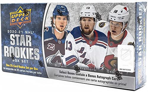 2020‐21 Upper Deck NHL Rookie Box Set – Complete 25 Card Set – Chance for 1 Autograph
