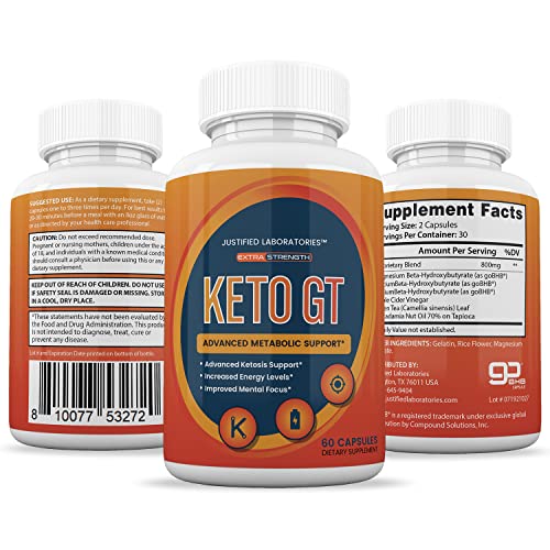(3 Pack) Keto GT Advanced Includes Apple Cider Vinegar goBHB Exogenous Ketones Keto Pills Supplement Premium Ketosis Support for Men Women 180 Capsules | The Storepaperoomates Retail Market - Fast Affordable Shopping