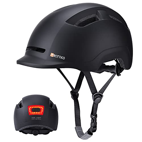GROTTICO Adult Bike Helmet with Light – Dual Certified for Bicycle Scooter Skateboard Road Cycling Skating Helmet