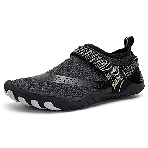 Tongzone Water Shoes for Men Woman Hook and Loop Quick-Dry Hiking Athletic Aqua Swimming Barefoot