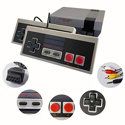 Classic Mini Retro Video Game Console with Preloaded 620 Games & 2 Controllers, Old School Video Games System for Kids, Birthday Gift Happy Childhood Memoriess, AV Output ONLY