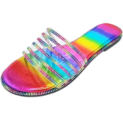 Flip Flops for Women,Thong Sandals for Women,Summer Open toe Slip on Sandal with Glitter Flip Flops Slippers