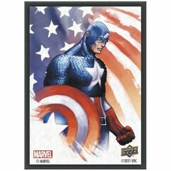 Upper Deck Marvel Captain America Sleeves (67 mm x 92 mm) 65 Matte Sleeves, Multicolor