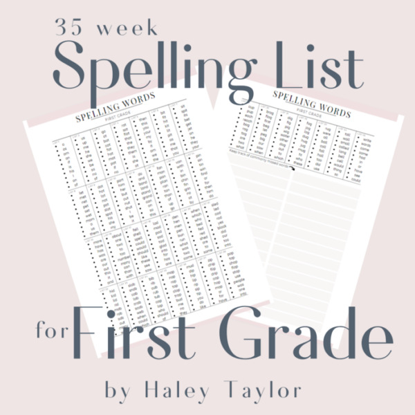 1st Grade Spelling Words List