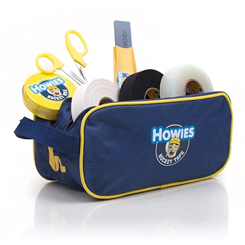 Howies Hockey Tape Loaded Accessory Bag – Accessory Bag Loaded with 3 Rolls Tape, Scissors, Fine Skate Stone. Great Hockey Gift, Fill your Hockey Bag with all the essentials!
