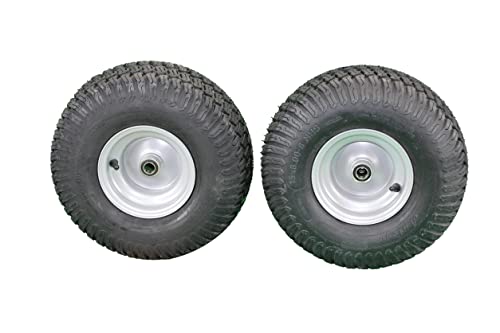 (Set of 2) 15×6.00-6 Tire Wheel Assy .75″ Bearing Compatible With Husqvarna/Poulan