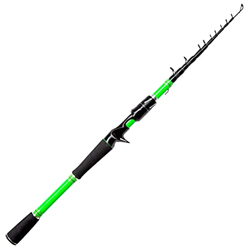Akataka Journey Special Rod Casting 7’1″ Tele MH, Fast Telescope Fishing Poles Ultralight Fishing Pole for Travel Saltwater Freshwater Fishing Portable Retractable Handle, Bass Salmon Trout Fishing