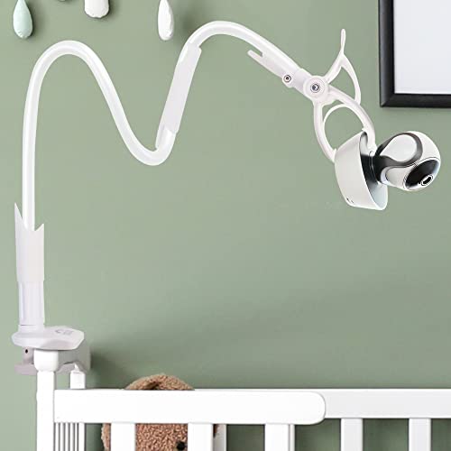 KinderSense Universal Baby Monitor Mount, Extra Long (35″) Flexible and Adjustable Crib Mount for Baby Camera, No Drilling No Adhesive 360 Degree Ability