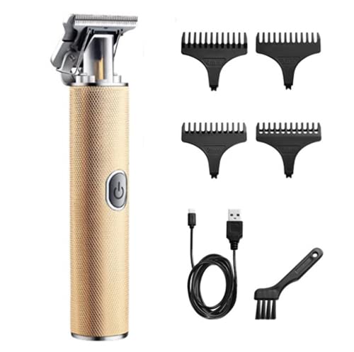 GoldTech Professional Cordless Hair Trimmers – 0mm T-Blade Hair Clipper for Men with 1mm, 2mm, & 3mm Clip Attachments – Rechargeable Type-C Charging Cable (Rose Gold) | The Storepaperoomates Retail Market - Fast Affordable Shopping