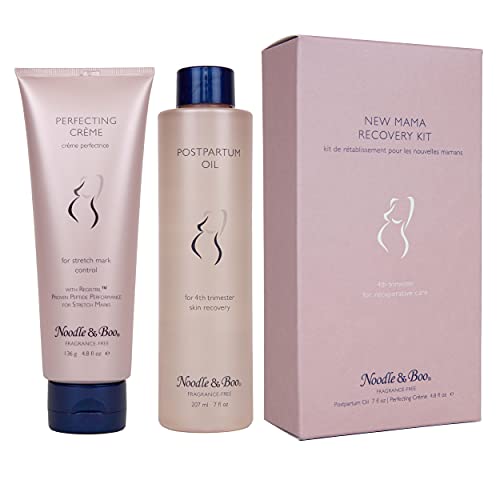 Noodle & Boo New Mama Skin Care and Recovery Kit – Perfecting Crème, Postpartum Oil – 4th Trimester, 11.8 fl. oz.