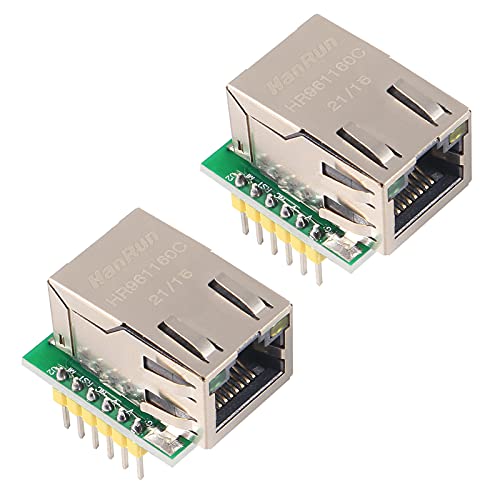 AITRIP 2PCS USR-ES1 W5500 Chip New SPI to LAN Ethernet Converter TCP/IP Module Compatible with Arduino