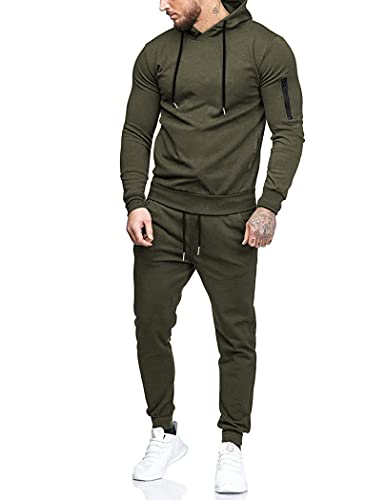 COOFANDY Men’s Tracksuit 2 Piece Hooded Athletic Sweatsuits Casual Running Jogging Sport Suit Sets