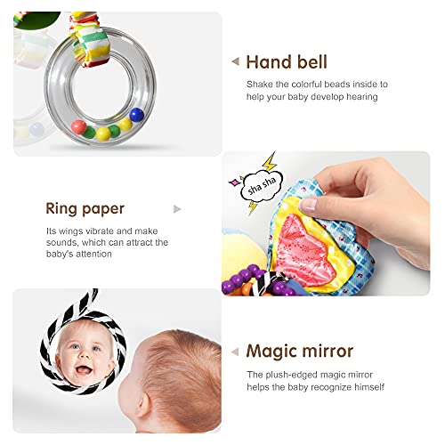 stochastic box Baby Rattle Toy with Baby Mirror,Newborn Toys 0 3 6 Months Brain Development,Great Gift for Girl&boy (Bird) | The Storepaperoomates Retail Market - Fast Affordable Shopping