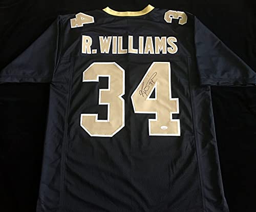 Ricky Williams Signed Autographed Black Football Jersey with JSA COA – Size XL – New Orleans Saints Great