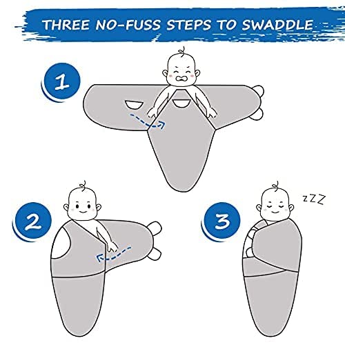 Swaddle Blankets 3-6 Months, Adjustable & Large Infant Swaddle Sack, Organic Baby Swaddle for Newborn Boy or Girl, 100% Breathable Cotton Swaddles Sleep Sack with Adjustable Wings | The Storepaperoomates Retail Market - Fast Affordable Shopping