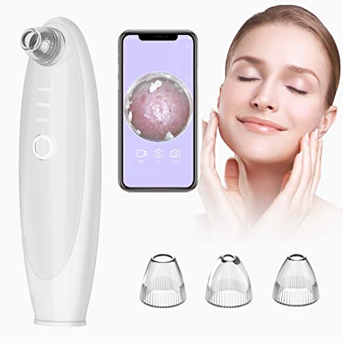 Pore Vacuum Blackhead remover with camera,LeveTop visible facial pimple extractor wifi wireless connect real-time dirty things suck out,New Upgraded face suction pore cleanser for men&women