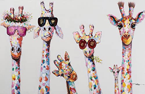 IXMAH Giraffe gifts wall decorations Home Painting Prints and Poster Giraffes Pop Wall Art Home Decoration Unframed Colorful (Giraffes, 40x80CM)