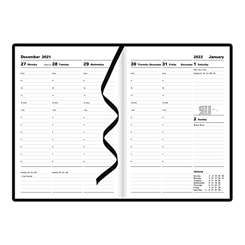 LETTS Classic Weekly Planner, 12 Months, January to December, 2022, Week-to-View with Appointments, Gold Corners, 8.25″ x 5.875″, Black (C32XBK-22) | The Storepaperoomates Retail Market - Fast Affordable Shopping
