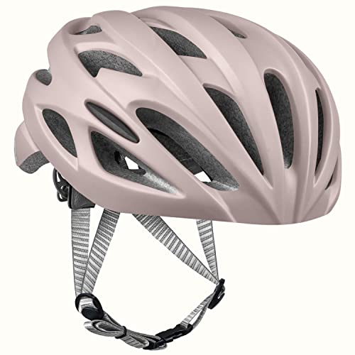 Retrospec Silas Adult Bike Helmet with Light for Men & Women – Lightweight, Comfortable, Matte Desert Rose