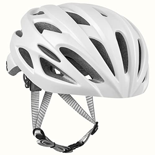 Retrospec Silas Adult Bike Helmet with Light for Men & Women – Lightweight, Comfortable, Matte White