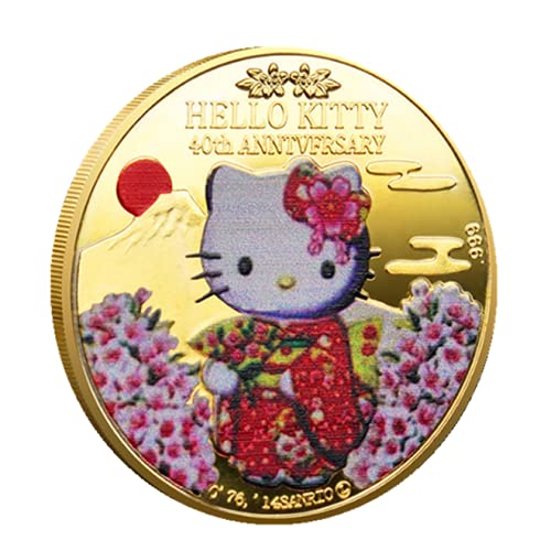 Cute Hello Kitty 40th Anniversary Commemorative Collection Coin (Gold)