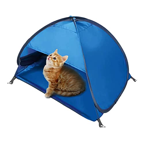 RS1 Beach Sun Shelters Mini Head Pop Up Tent,Small Tent for Puppy Small Pets Animals, Portable Can be Fixed Shade Canopy with Phone Stand and Tent Nails(Blue)