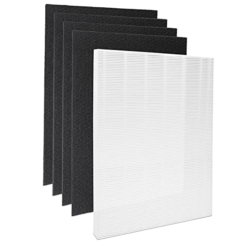 LMEDIT 115115 Size 21 Filter Compatible with Winix PlasmaWave 5300 6300 5300-2 6300-2 P300 C535 and Fit for Fellowes AeraMax 290 300 DX95, 1 Post Filter + 4 Pre Filters