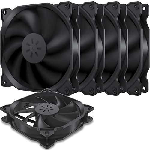upHere 120mm Long Life Computer Case Fan Cooling Case Fan for Computer Cases Cooling,5-Pack,12BK3-5
