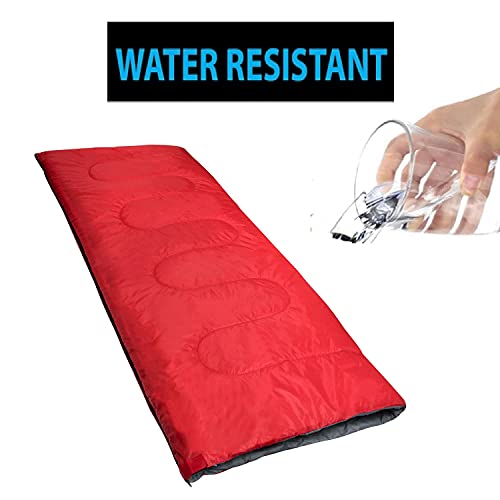 Envelope Sleeping Bags 4 Seasons Warm or Cold Lightweight Indoor Outdoor Sleeping Bags for Adults, Backpacking, Camping (Red) | The Storepaperoomates Retail Market - Fast Affordable Shopping