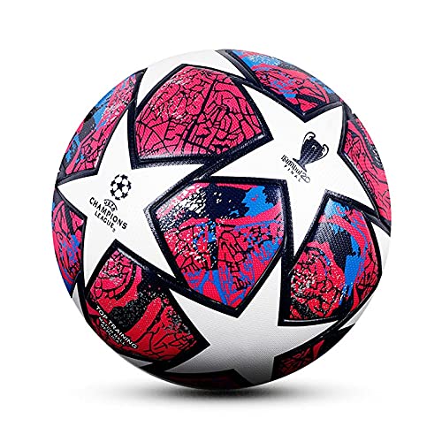 CSSM 2021 Champions League Football Fans Memorabilia Soccer Regular No. 5 Ball Birthday Present A Variety of Styles (A4), Size 5