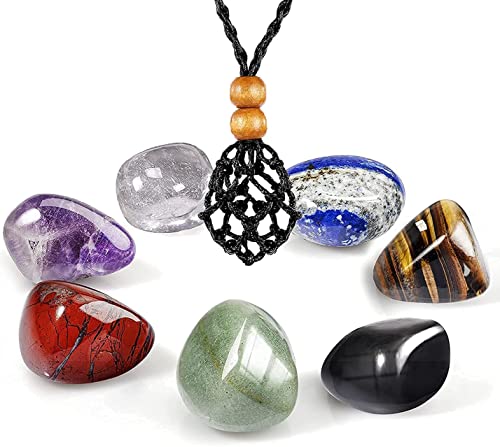 Necklace for Crystal Holder with 3 pcs Crystal Stones, Empty Stone Holder, Necklace cord for crystals Pendant Stone Holder Adjustable Necklace Holder Pendant Necklace cage for Women Girls Valentine’s Day Gift(black)