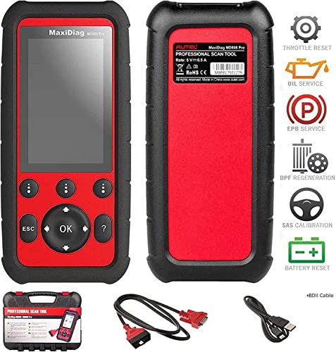 Autel MD808 Pro MaxiDiag with Extension Cable Full System Scanner 7 Special Features Read/Clear Codes DTC Lookup Oil Reset Battery Reset EPB SAS BMS Upgraded MD806 MD802 AL329 AL529 AL609 AL629