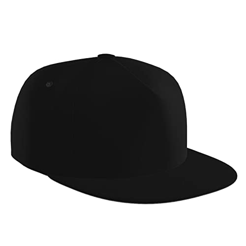 Mioolkt Hat Flat Brim Bill Baseball Cap Adjustable Snapback Hat Hip Hop Cap Dad Hat