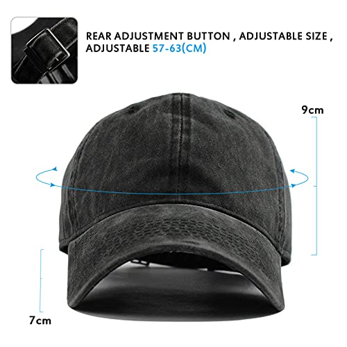 Baseball Cap for Men & Women Ghost Adjustable Classic Vintage Washed Cotton Denim Trucker Hat for Running Workouts Outdoor Activities | The Storepaperoomates Retail Market - Fast Affordable Shopping