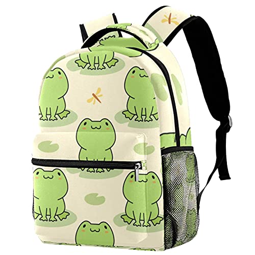 JAVENPROEQT Cute Frog Casual School Backpack For Teen Girls Boys, Shoulder Bag For Men Women | The Storepaperoomates Retail Market - Fast Affordable Shopping