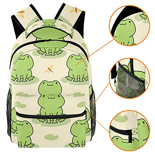 JAVENPROEQT Cute Frog Casual School Backpack For Teen Girls Boys, Shoulder Bag For Men Women | The Storepaperoomates Retail Market - Fast Affordable Shopping
