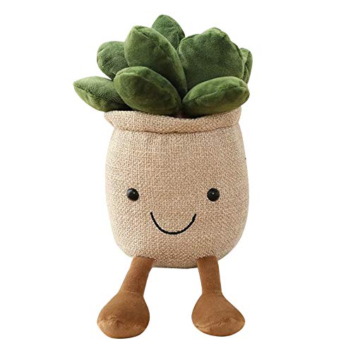 Oauxy Stuffed Plant Toys for Kids, Simulation Potted Plush Toy Doll Plant Doll Toy, Succulent Plants Plush Toy Stuffed Soft Plush Toy Pillow for Indoor Decoration (Yellow), 70CM