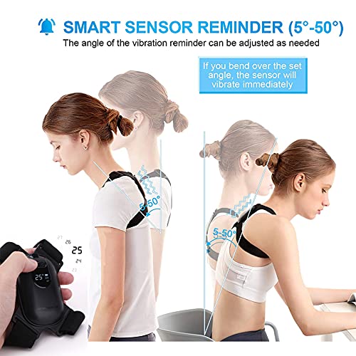 Smart Posture Corrector with Sensor Vibration Reminder for Men and Women, Backmedic Posture Reminder for Teens Kids with Adjustable Angle and Strap Help to Keep Right Posture | The Storepaperoomates Retail Market - Fast Affordable Shopping