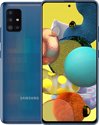 Samsung Galaxy A51 5G | A516U | 128GB | Single SIM | Android Smartphone | Prism Crush Blue – Verizon Locked – (Renewed)