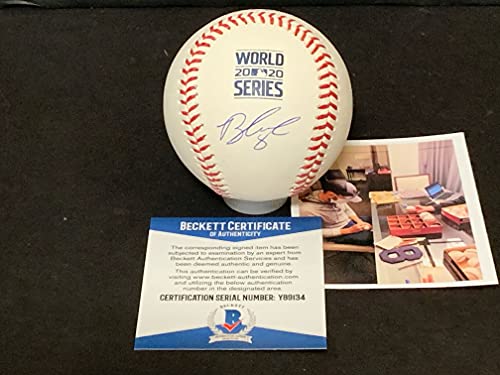 Brandon Lowe Tampa Bay Rays Autographed Signed Official Major League 2020 World Series Baseball Beckett COA