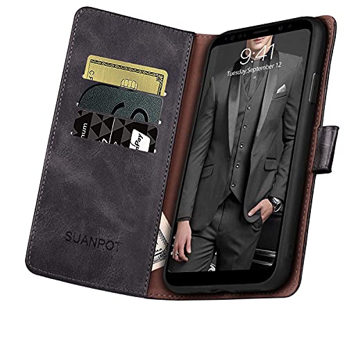 SUANPOT for Samsung Galaxy Note 9 6.4″ with RFID Blocking Leather Wallet case Credit Card Holder, Flip Folio Book Phone case Cover Purse Poket for Women Men for Samsung Note 9 case Wallet Black | The Storepaperoomates Retail Market - Fast Affordable Shopping