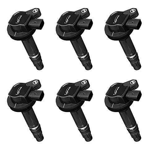 BDFHYK Ignition Coil Pack Set of 6 Compatible with Ford F150 Edge Explorer Flex Fusion Mustang Taurus Lincoln Mazda Mercury V6 2.7L 3.5L 3.7L UF-553 UF-595 5C1652 E1053