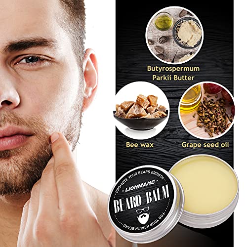 Lionmane Beard Growth Gift Kit, Father’s Day Gifts for Men,Beard Growth Oil,Beard Balm Brush Comb, Stimulate Beard Hair Growth, Men’s Birthday Anniversary Beard Gifts for Husband/Boyfriend/Dad/Him | The Storepaperoomates Retail Market - Fast Affordable Shopping