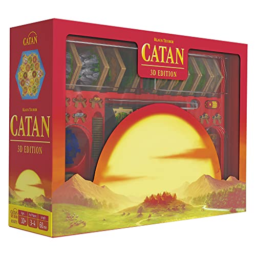 CATAN 3D EDITION Board Game | Strategy Game with Immersive 3D Tiles | Adventure Game | Family Game for Adults and Kids | Ages 12+ | 3-4 Players | Average Playtime 60-90 Minutes | Made by CATAN Studio